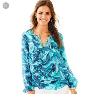 Lilly Pulitzer Colby silk top
